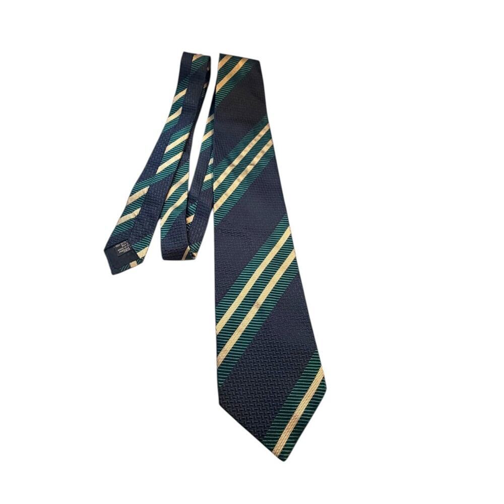 Vintage Emporio Armani Silk Wide Striped Tie Made in Italy